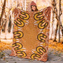 Australia Aboriginal Inspired Blanket - Aboriginal Dot Design Background