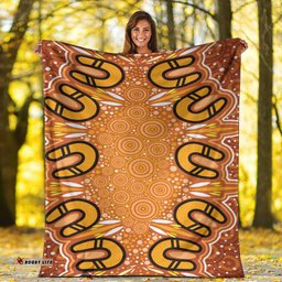 Australia Aboriginal Inspired Blanket - Aboriginal Dot Design Background