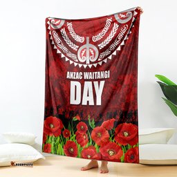 New Zealand ANZAC Waitangi Day Blanket Hei Tiki and Soldier