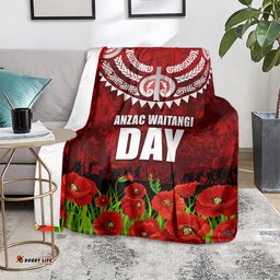 New Zealand ANZAC Waitangi Day Blanket Hei Tiki and Soldier