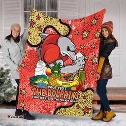 Redcliffe Dolphins Custom Blanket - Australian Big Things Blanket
