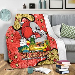 Redcliffe Dolphins Custom Blanket - Australian Big Things Blanket