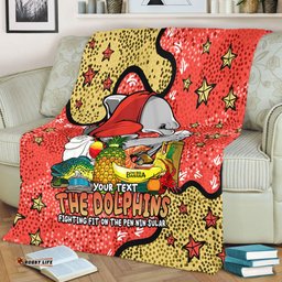 Redcliffe Dolphins Custom Blanket - Australian Big Things Blanket