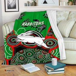 rabbitohs rugby aboriginal art blanket