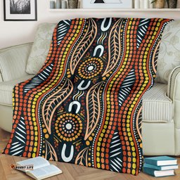 Premium Blanket Indigenous Dot Painting