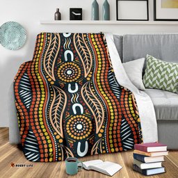 Premium Blanket Indigenous Dot Painting
