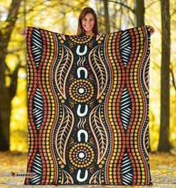 Premium Blanket Indigenous Dot Painting