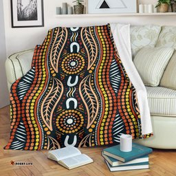 Premium Blanket Indigenous Dot Painting