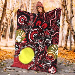 Aboriginal Flag NAIDOC Turtle Premium Blanket