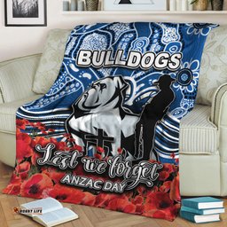 canterbury bankstown bulldogs premium blanket anzac day poppy flowers with aboriginal