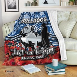 canterbury bankstown bulldogs premium blanket anzac day poppy flowers with aboriginal