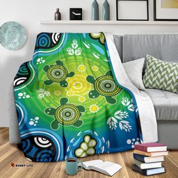 Premium Blanket Indigenous Green Turtle