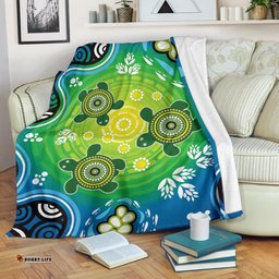 Premium Blanket Indigenous Green Turtle