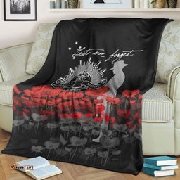 vibehoodie blanket custom australian military forces anzac day lest we forget premium blanket