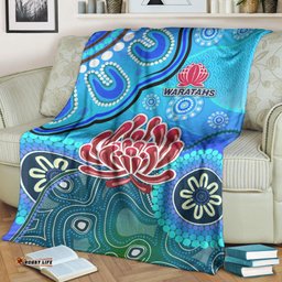 New South Wales Waratahs Aboriginal Premium Blanket Indigenous Wave Vibes