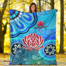 New South Wales Waratahs Aboriginal Premium Blanket Indigenous Wave Vibes