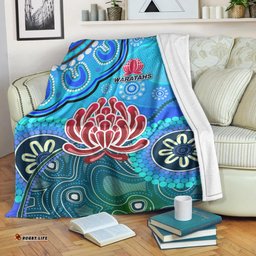 New South Wales Waratahs Aboriginal Premium Blanket Indigenous Wave Vibes