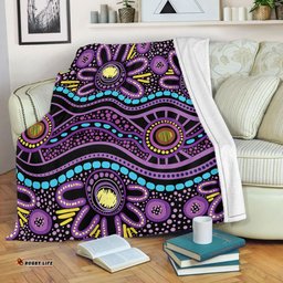 Australia Aboriginal Blanket - Purple Dot In Aboriginal Style Blanket