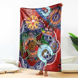 Custom NAIDOC Week 2024 Sydney Swans Blanket Australia Aboriginal Dot Painting