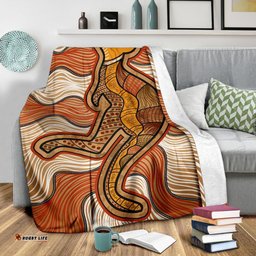Aboriginal Premium Blanket Indigenous Kangaroo Vintage Stye