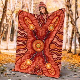 Australia Aboriginal Inspired Blanket - Indigenous Connection Aboiginal Inspired Dot Painting Style