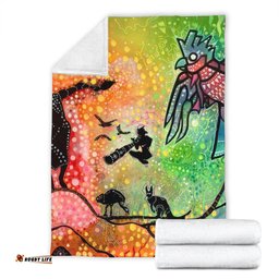 Australia Aboriginal Blanket - The Dream Time Spiritual Colourful Aboriginal Style Acrylic Desgin Blanket