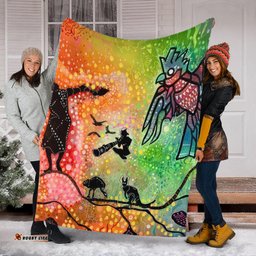 Australia Aboriginal Blanket - The Dream Time Spiritual Colourful Aboriginal Style Acrylic Desgin Blanket