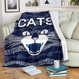Geelong Premium Blanket Cats Indigenous Navy