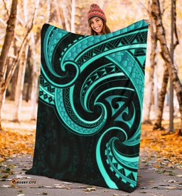 new zealand maori mangopare premium blanket polynesian turquoise