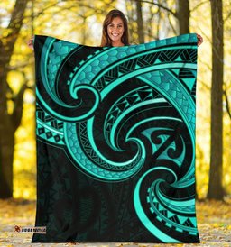 new zealand maori mangopare premium blanket polynesian turquoise