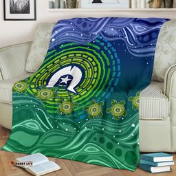Torres Strait Islanders Premium Blanket Aboriginal Turtle