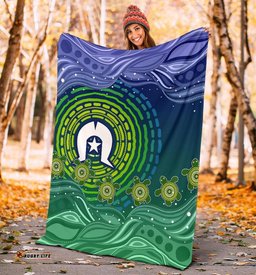 Torres Strait Islanders Premium Blanket Aboriginal Turtle
