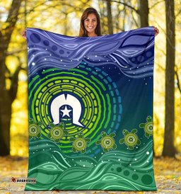 Torres Strait Islanders Premium Blanket Aboriginal Turtle