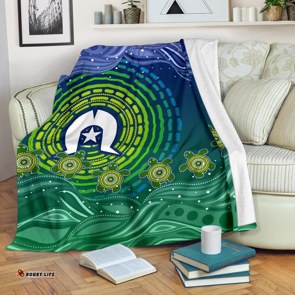 Torres Strait Islanders Premium Blanket Aboriginal Turtle