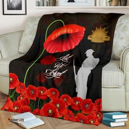 ANZAC Premium Blanket Remembrance Poppy Flowers
