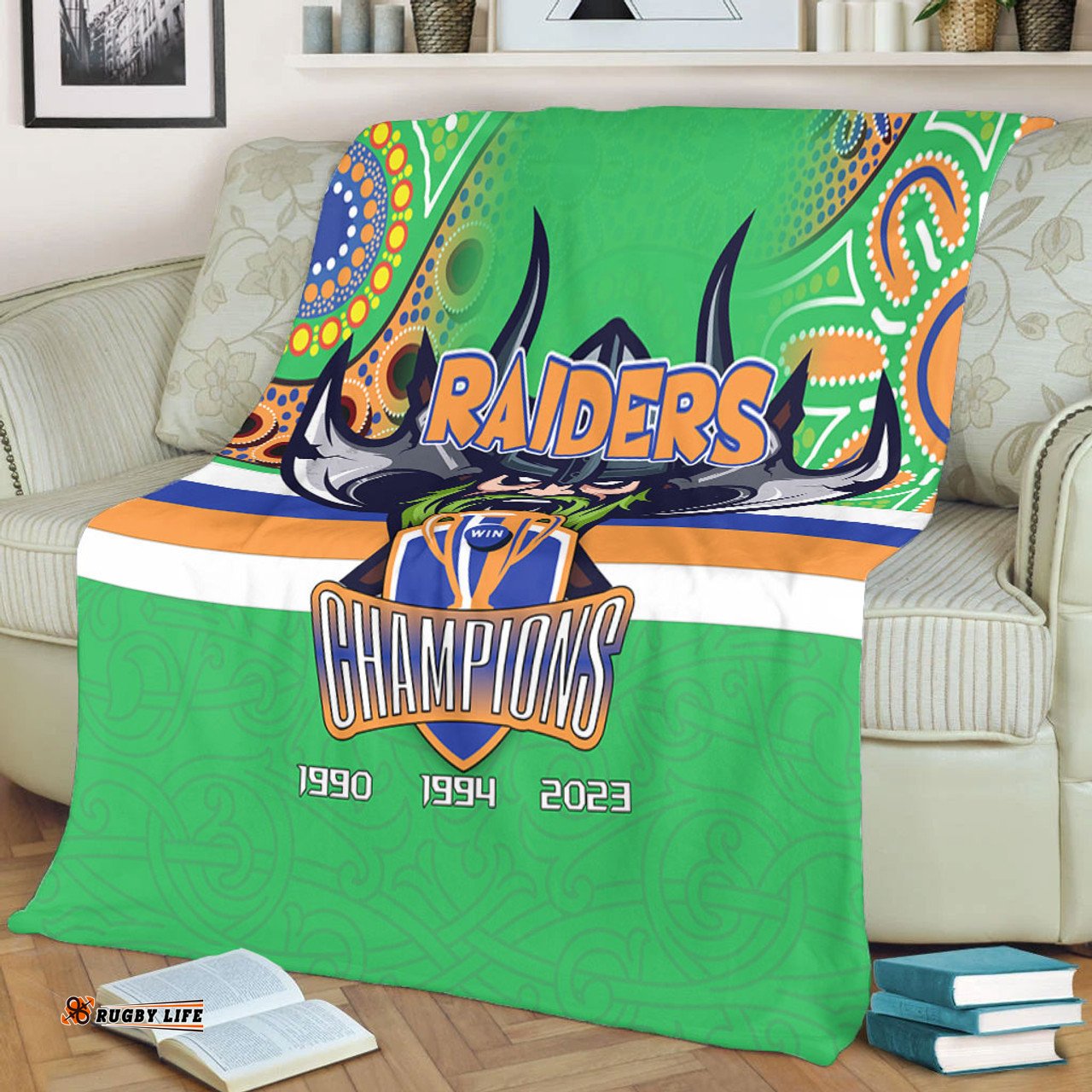 Canberra Raiders Premium Blanket Talent Win Games But Teamwork And Intelligence Win Championships With Aboriginal Style