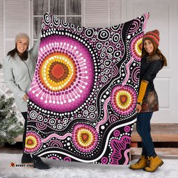 Australia Aboriginal Blanket - Beautiful Vector Painting Showcasing Aboriginal Dot Artwork Blanket