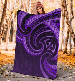 new zealand maori mangopare premium blanket polynesian purple