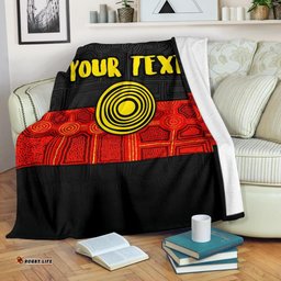 Personalised Aboriginal Premium Blanket Aussie Indigenous Flag