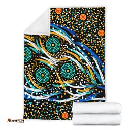Australia Aboriginal Blanket - Color Dot Dreamtime Blanket