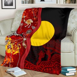 Aboriginal Premium Blanket Red Indigenous Flag