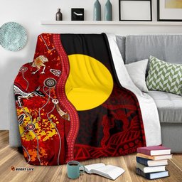 Aboriginal Premium Blanket Red Indigenous Flag