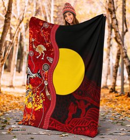 Aboriginal Premium Blanket Red Indigenous Flag