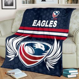 USA Rugby Premium Blanket Eagles Simple Style Full Navy