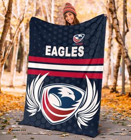 USA Rugby Premium Blanket Eagles Simple Style Full Navy