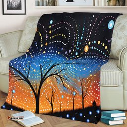 Australia Aboriginal Blanket - Australian Dreamtime Story Of A Night Sky Blanket