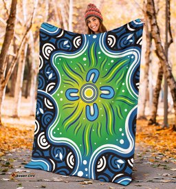 Aboriginal Premium Blabnket Indegenous Dot Painting Art
