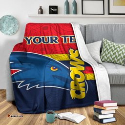 Custom Personalised Adelaide Crows Blanket Aboriginal Dot Painting