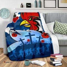 Roosters ANZAC Day Premium Blanket Military Blue