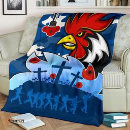 Roosters ANZAC Day Premium Blanket Military Blue